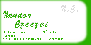 nandor czeczei business card